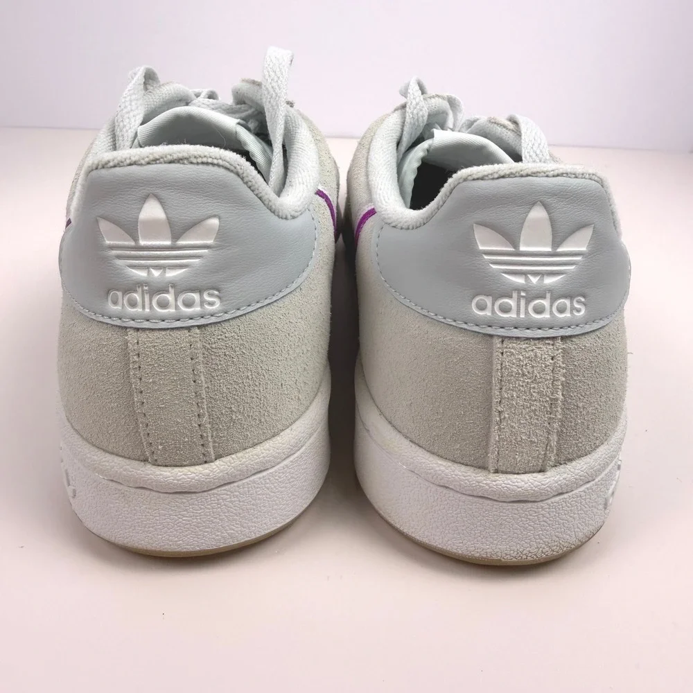 Adidas Continental 80 Retro Streetwear Womens Sneakers Grey Suede